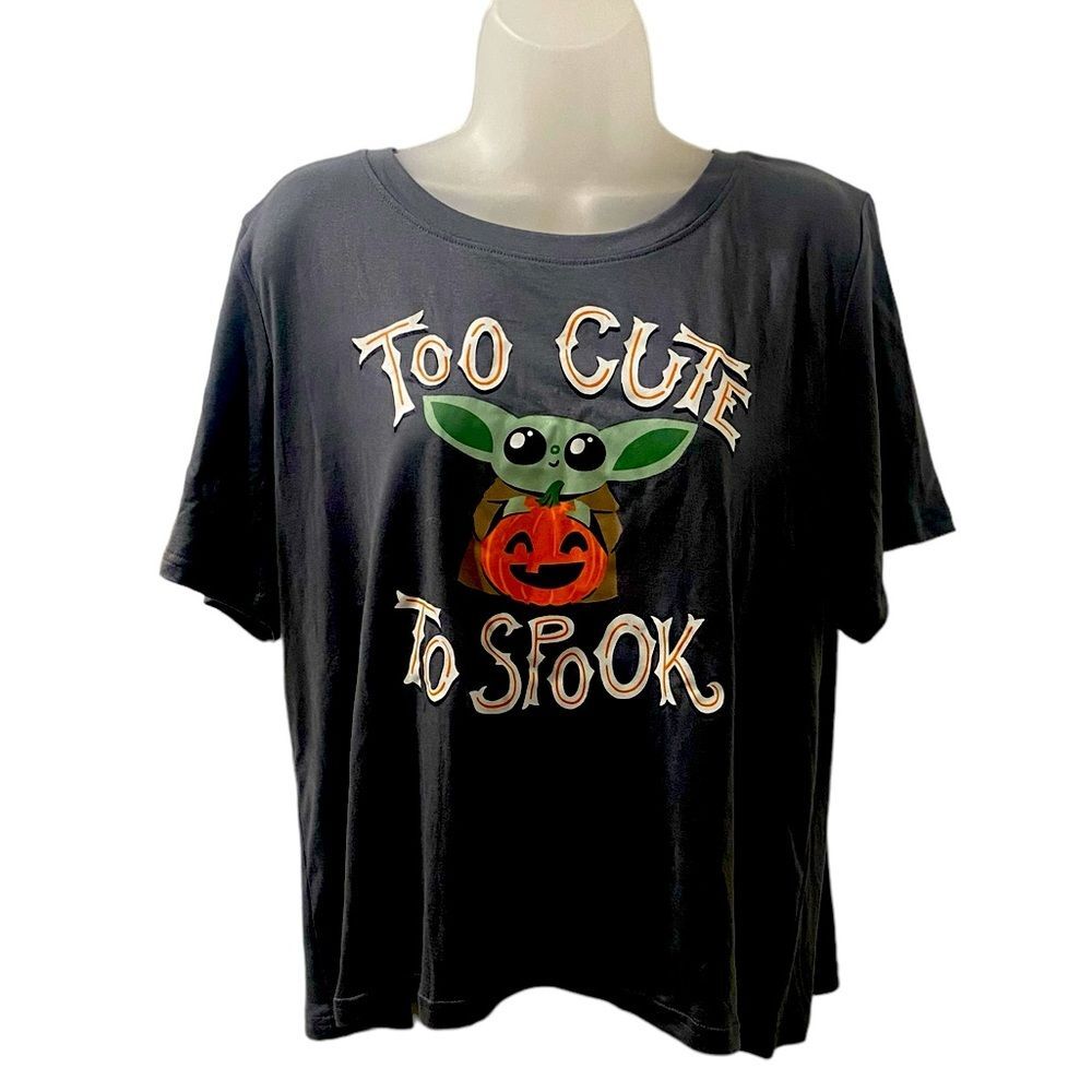 Star Wars Halloween themed Munki Munki Sleep Collection Baby Yoda Pajama Top - L